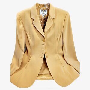KASPER Petite Suit Jacket and Skirt, Gold, 2P